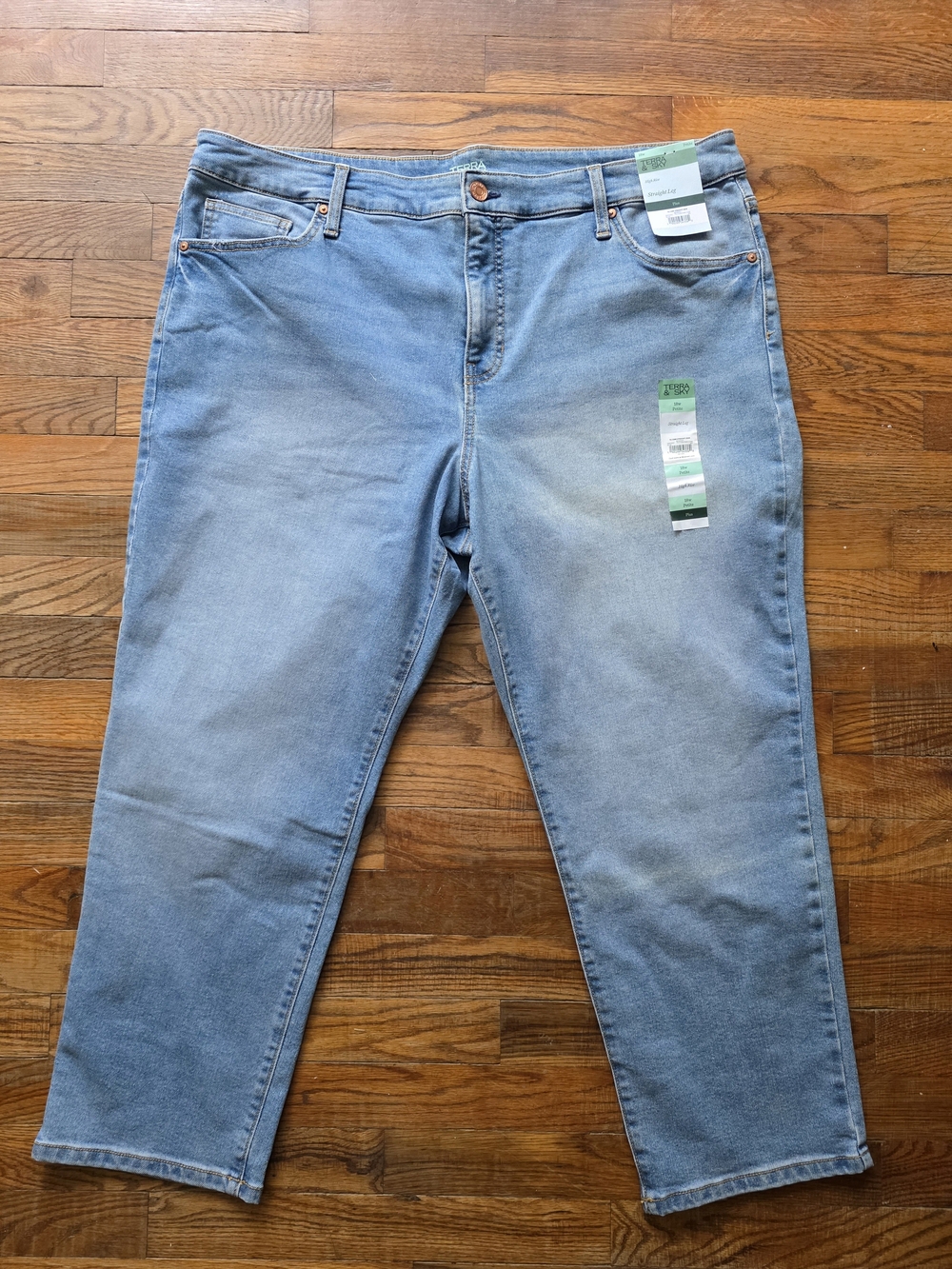 Terra & Sky Light Blue Straight Leg Jeans